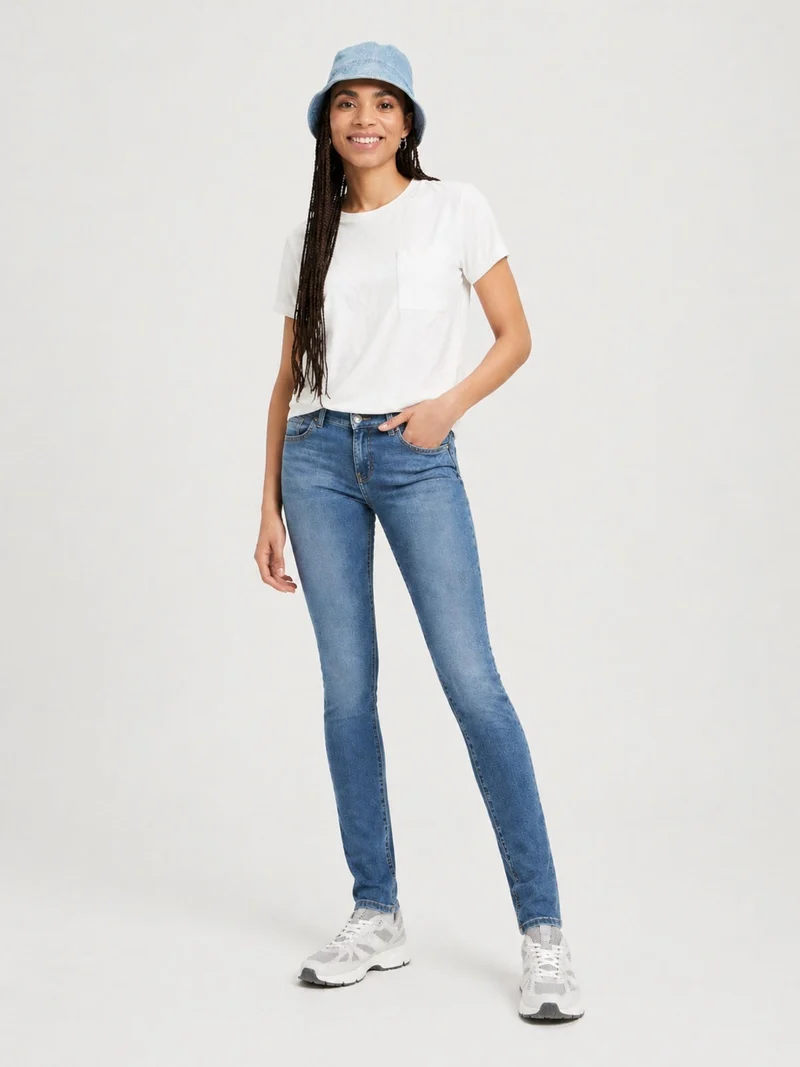 CROSS JEANS - ANYA Jeans, Slim Fit, High-Waist, Light Mid Blue
