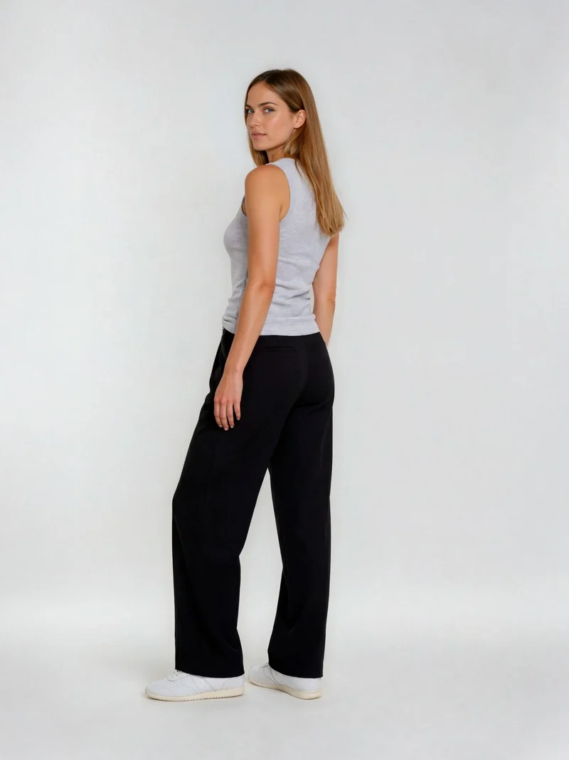 Bogilvy - MAGGY Palazzo, Sommerhose, High-Waist, Black
