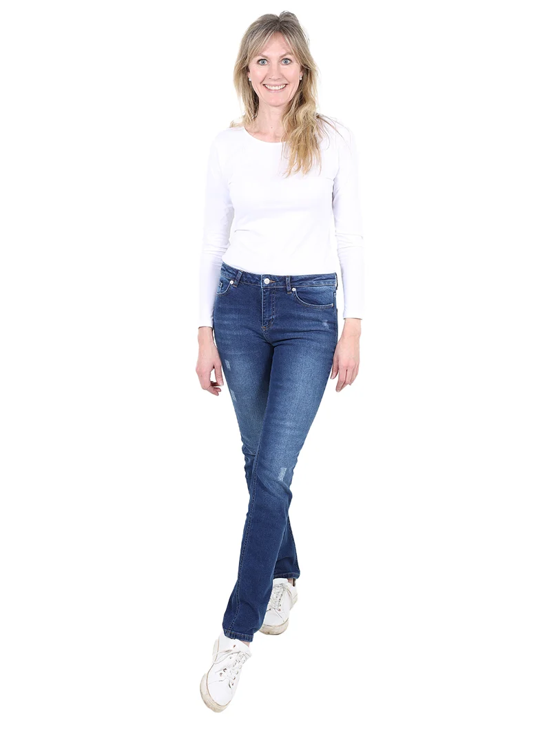 SCREVET - CLUTCH, Slim Fit, Mid-Waist, Mid Blue Used