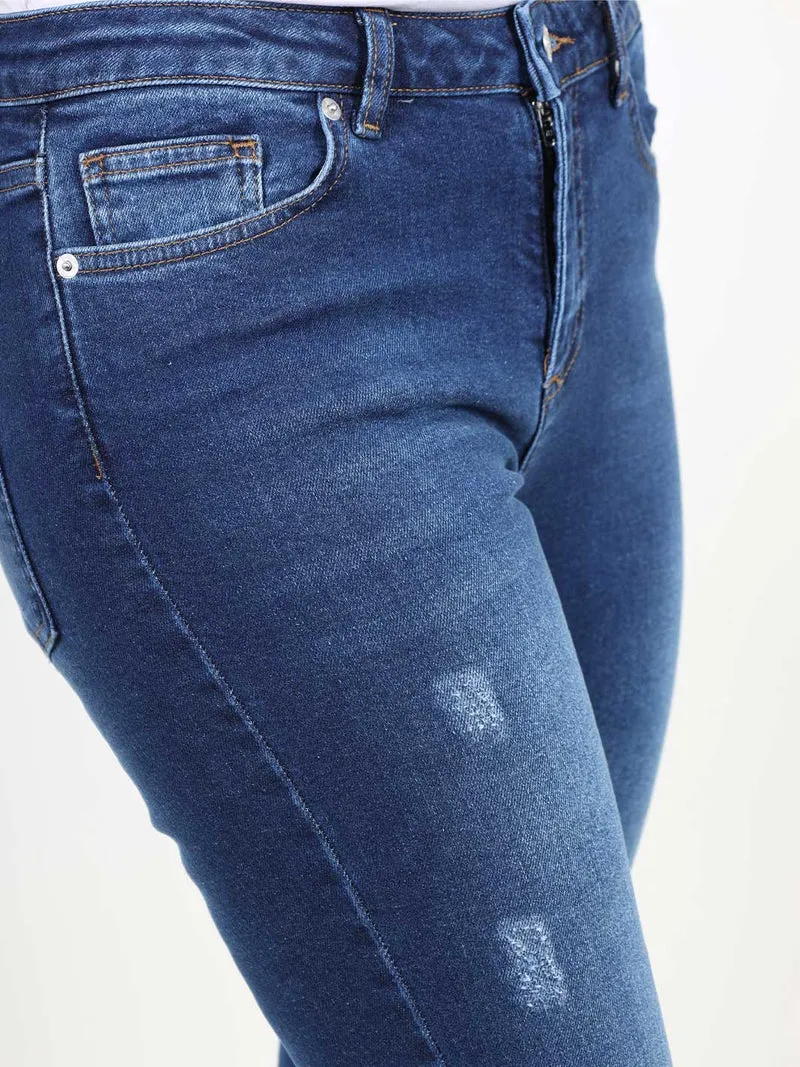 SCREVET - CLUTCH, Slim Fit, Mid-Waist, Mid Blue Used