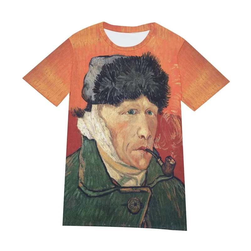 Van Gogh's Self-Portrait with Bandaged Ear and Pipe T-Shirt