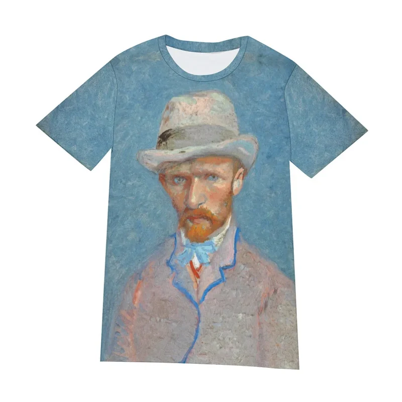 Self-portrait with a Gray Straw Hat Vincent Van Gogh T-Shirt