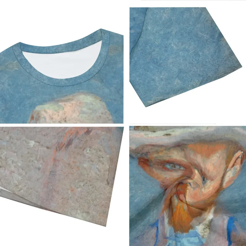 Self-portrait with a Gray Straw Hat Vincent Van Gogh T-Shirt