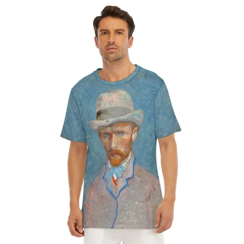 Self-portrait with a Gray Straw Hat Vincent Van Gogh T-Shirt