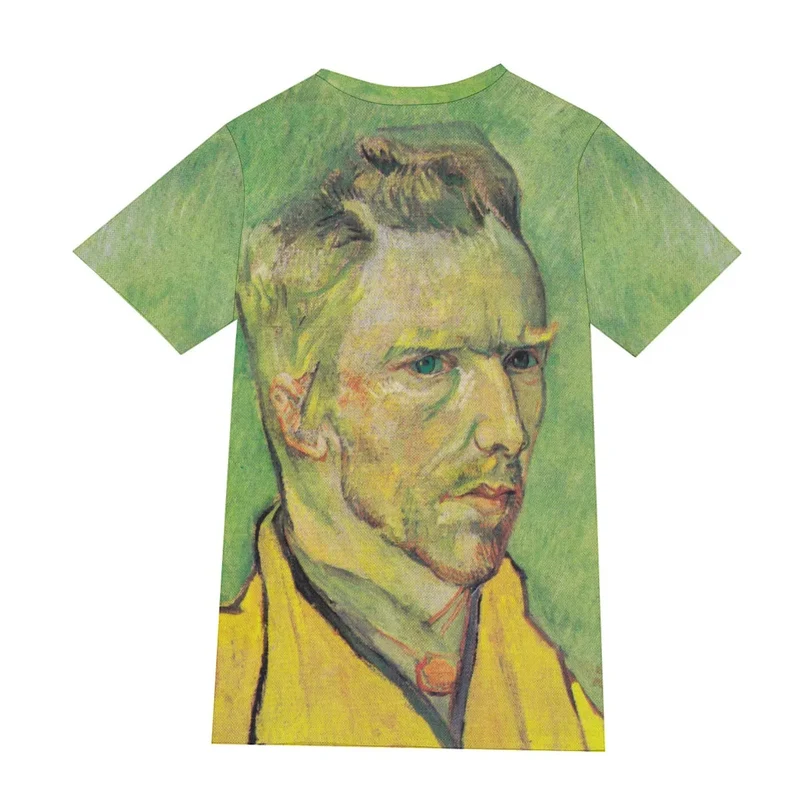 Vincent van Gogh's Self-Portrait on Green T-Shirt