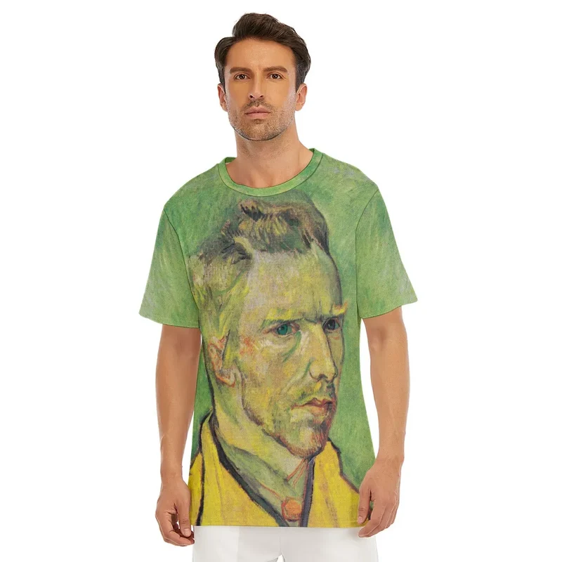 Vincent van Gogh's Self-Portrait on Green T-Shirt