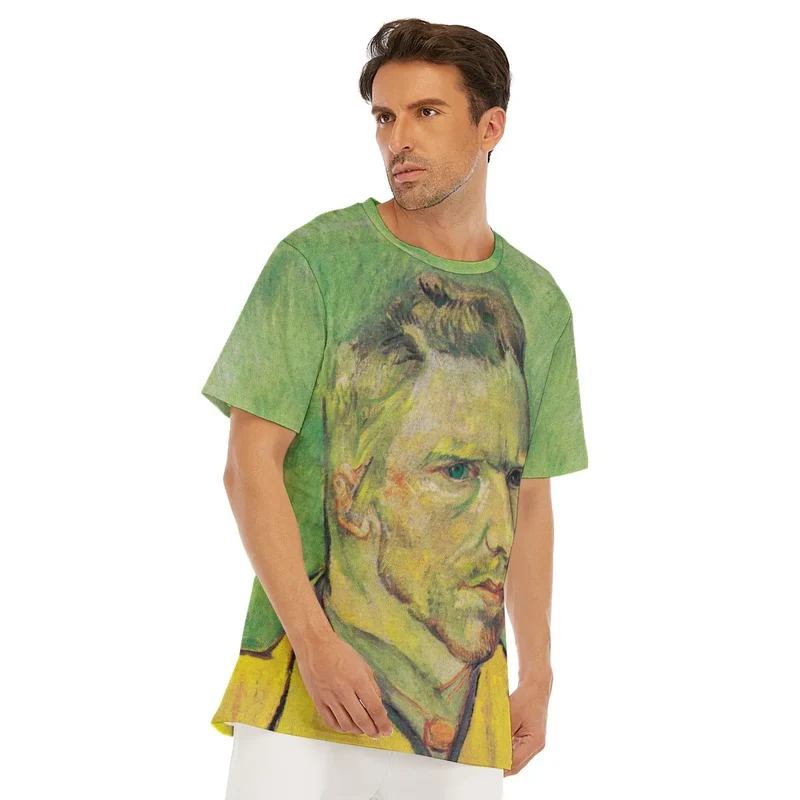 Vincent van Gogh's Self-Portrait on Green T-Shirt