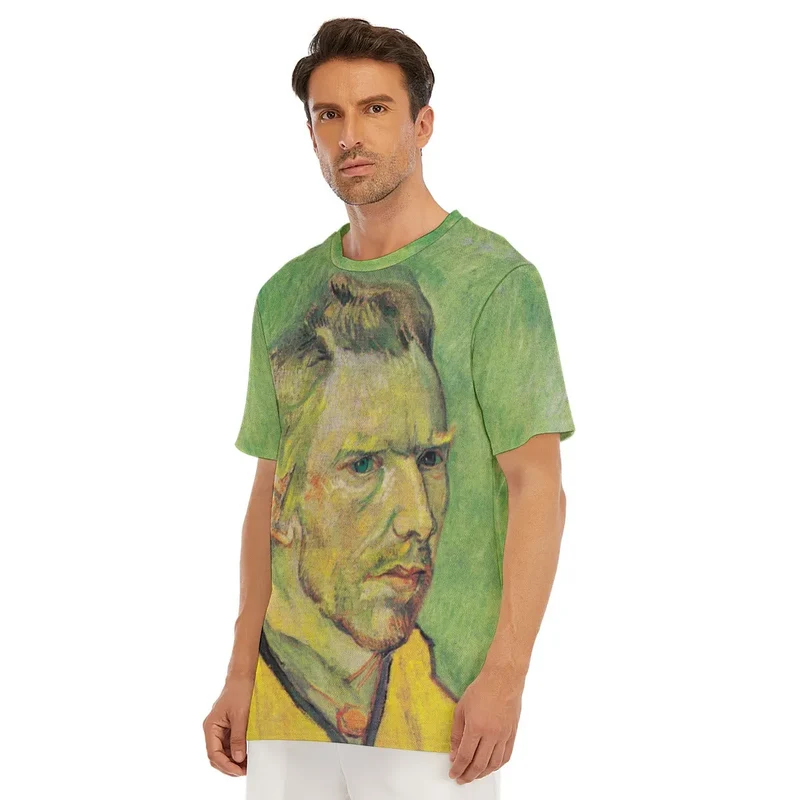 Vincent van Gogh's Self-Portrait on Green T-Shirt