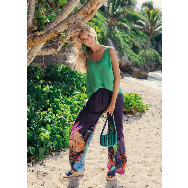 Pantalon long à jambes larges - Fluorescent