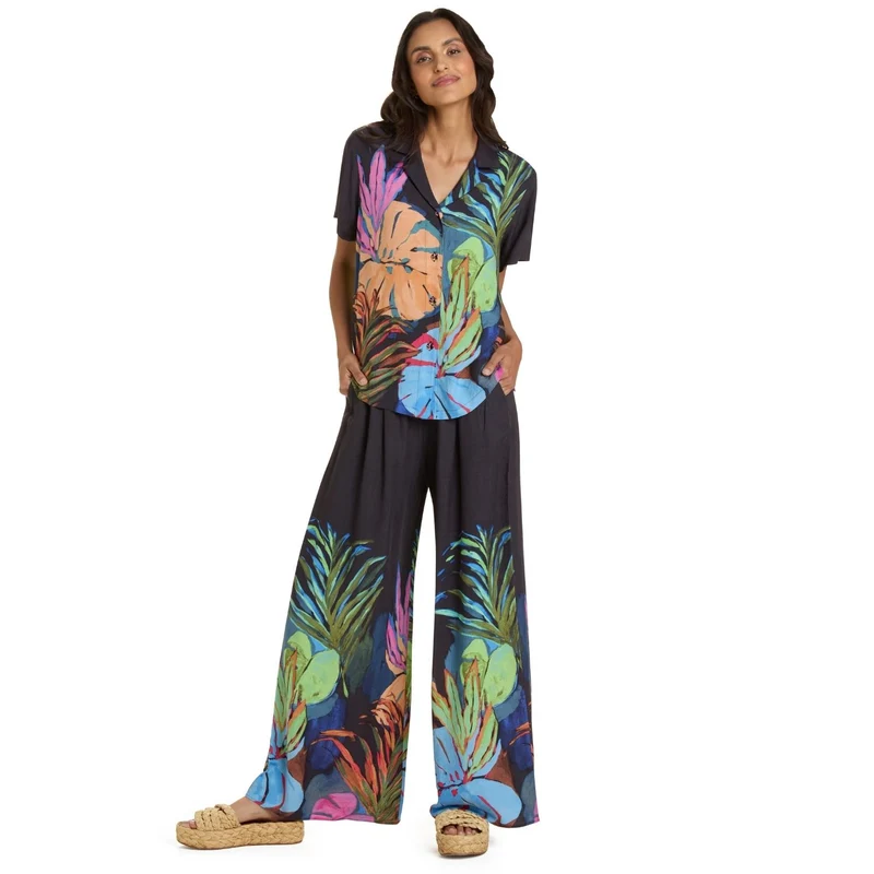 Pantalon long à jambes larges - Fluorescent