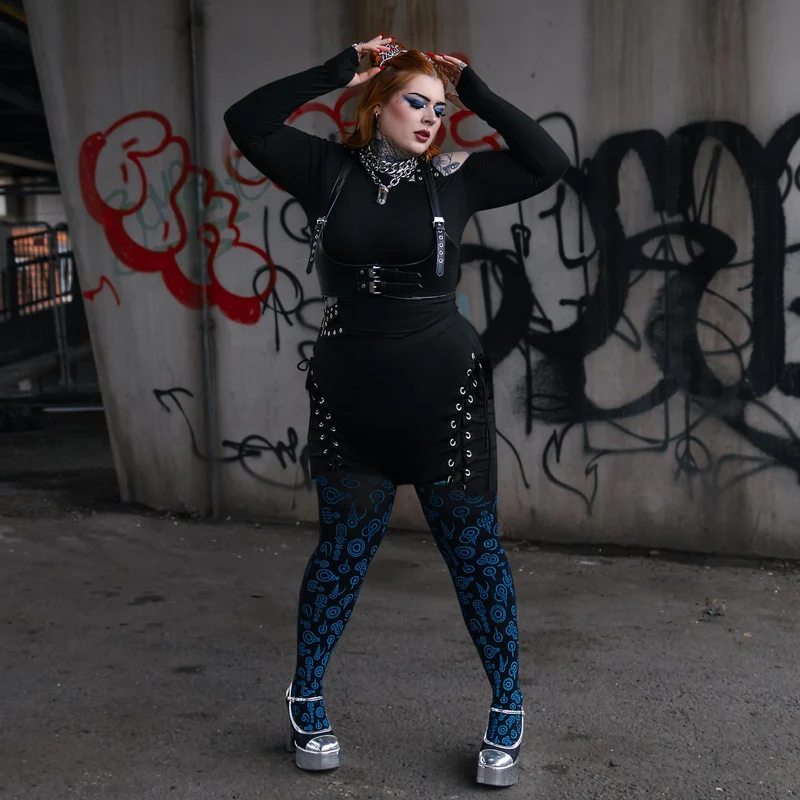 80 Denier Opaque Tights - Crop Circles