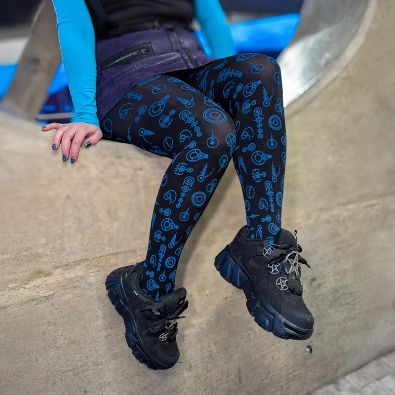 80 Denier Opaque Tights - Crop Circles