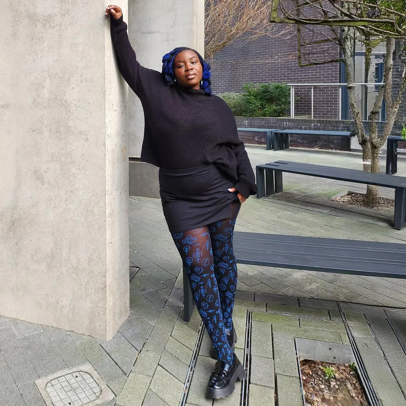80 Denier Opaque Tights - Crop Circles