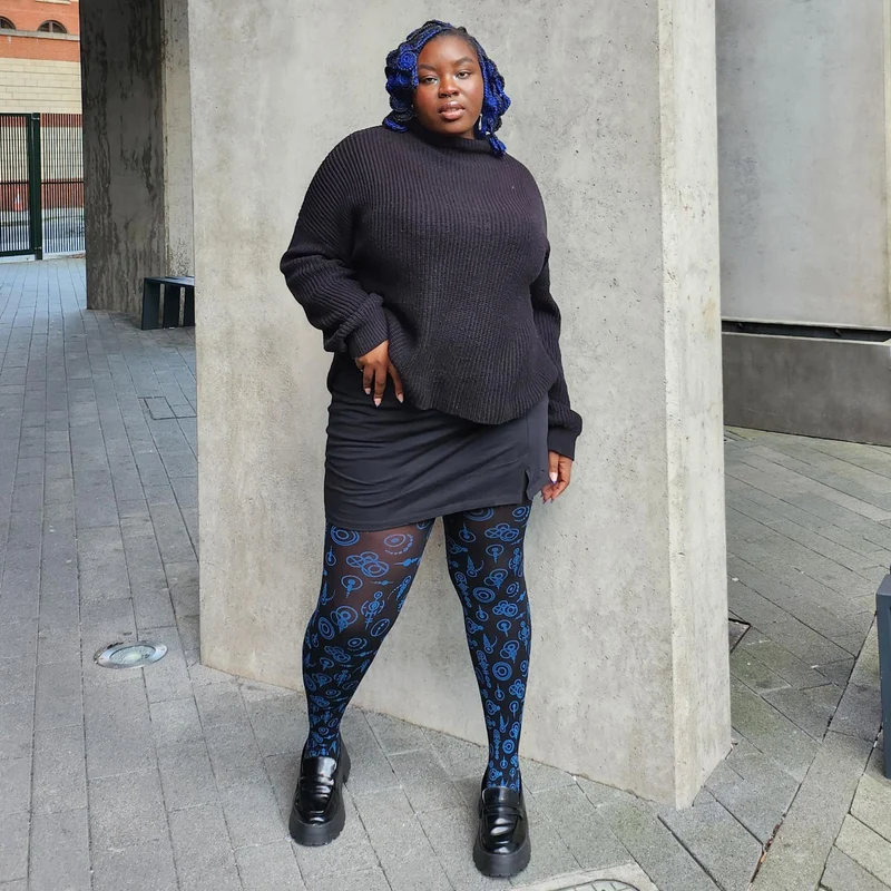 80 Denier Opaque Tights - Crop Circles