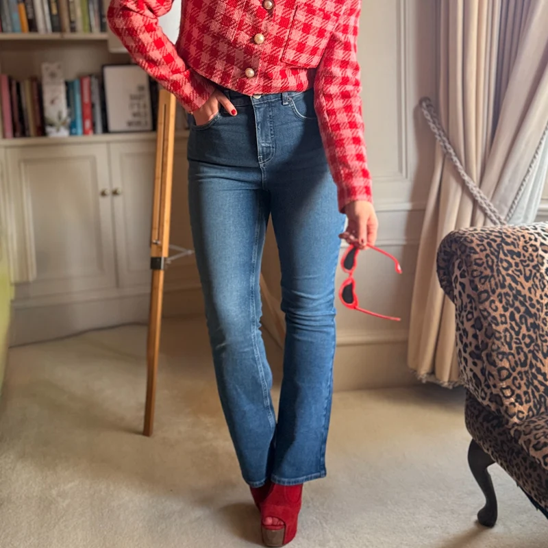 Organic Bootcut Jeans - Atlantic