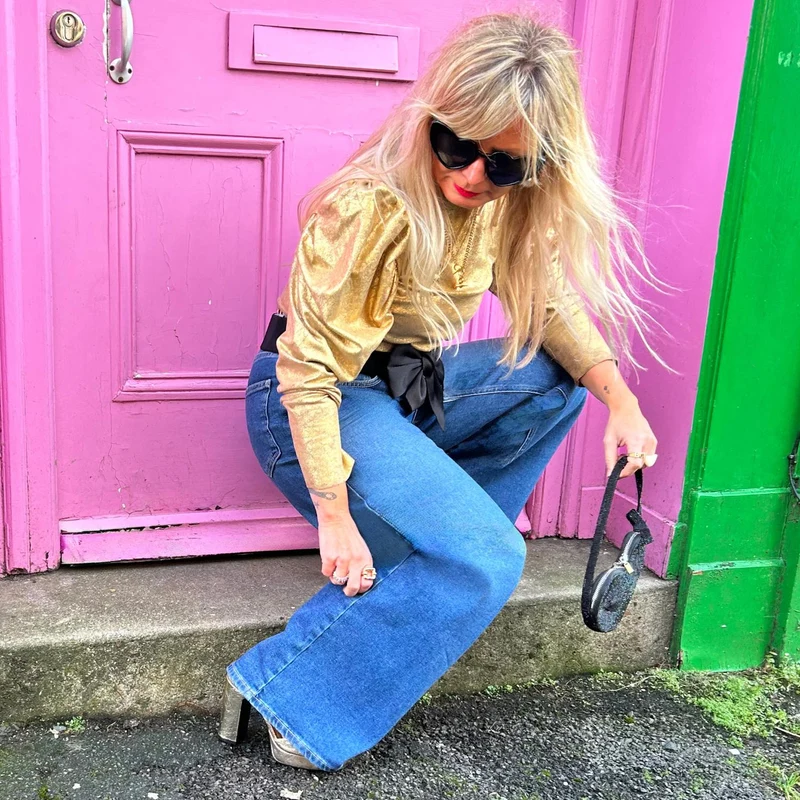 Organic Wide Leg Jeans - Atlantic
