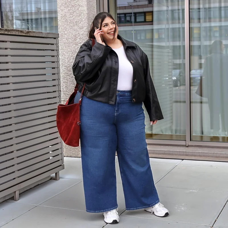 Organic Wide Leg Jeans - Atlantic