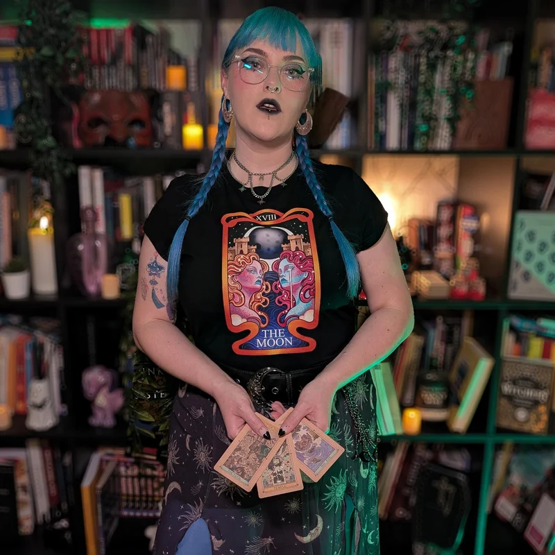 Major Arcana Baby Tee - XVIII The Moon