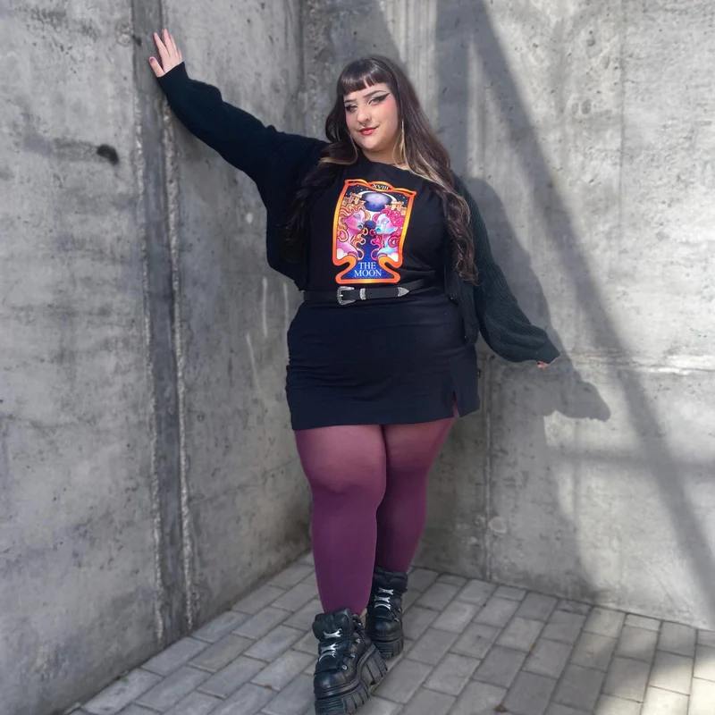 Major Arcana Baby Tee - XVIII The Moon