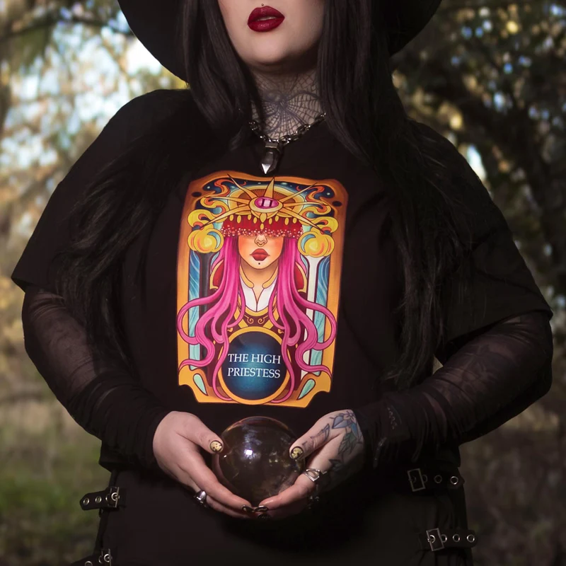 Major Arcana Boxy Tee - II The High Priestess