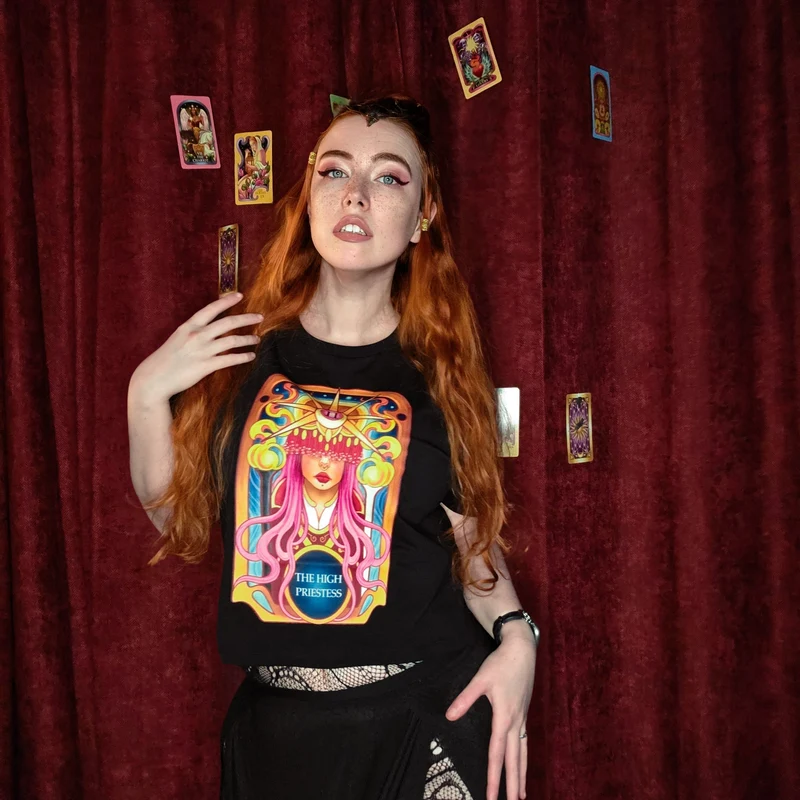 Major Arcana Boxy Tee - II The High Priestess