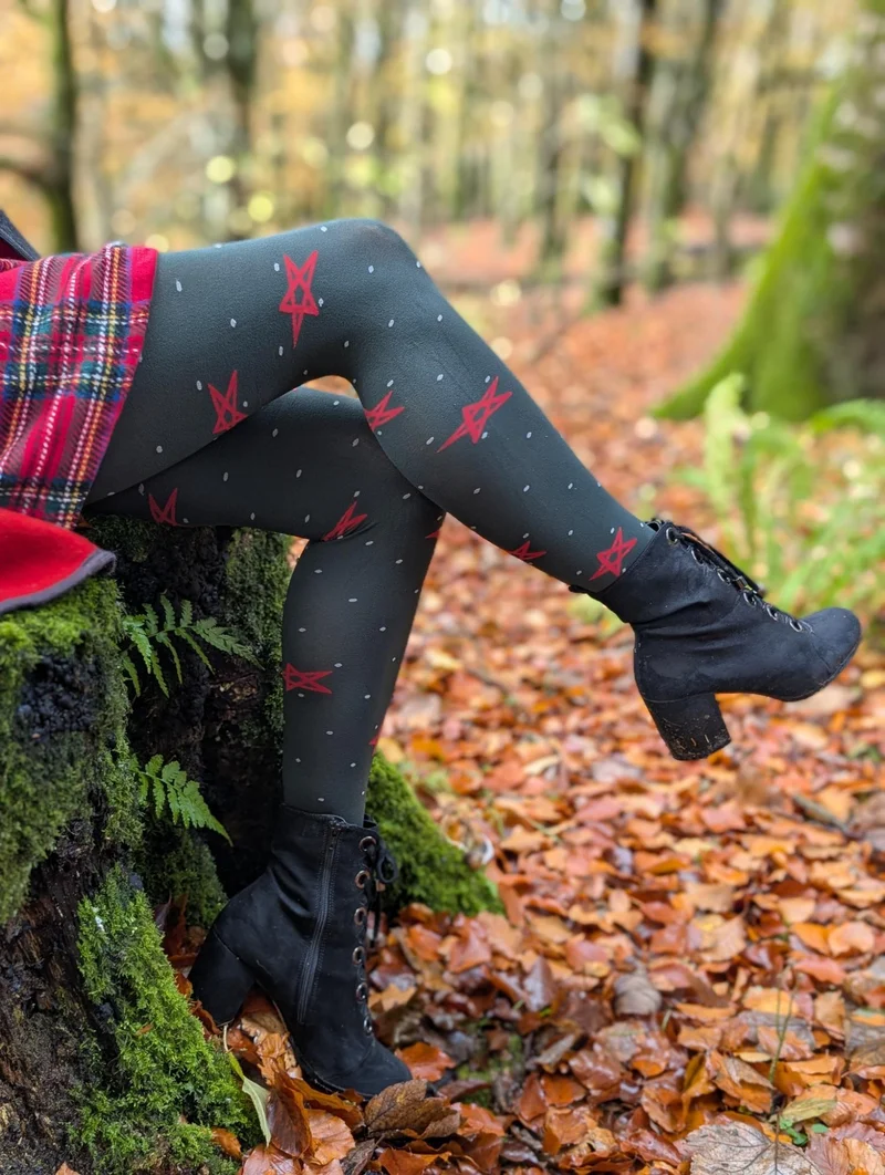 80 Denier Opaque Tights - Woodland Magick