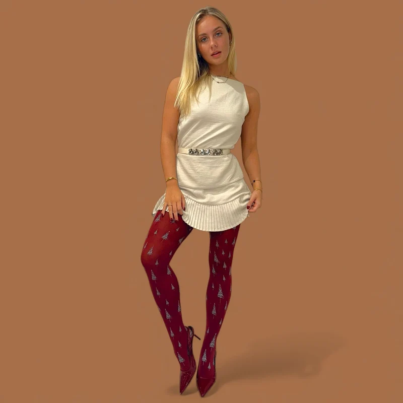 80 Denier Opaque Tights - Enchanted Forest