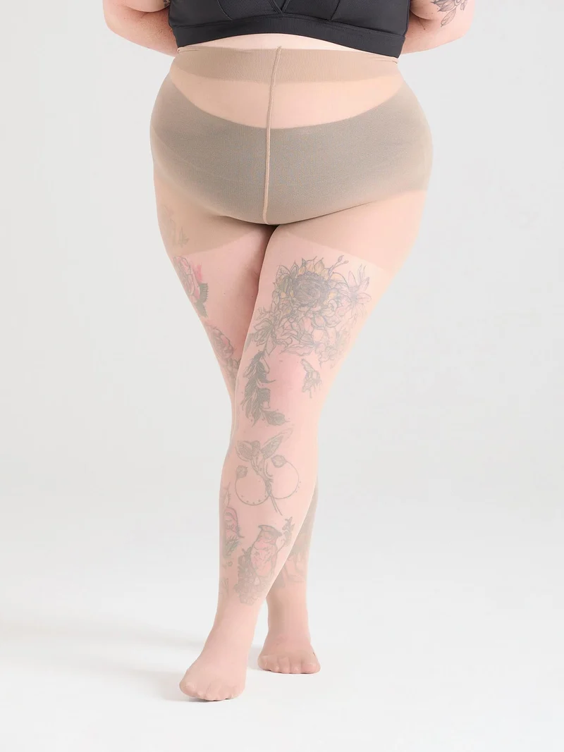30 Denier Sheer Halo Tights - Builders Tea