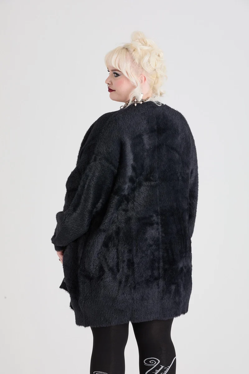 Fluffy Cardigan - Black
