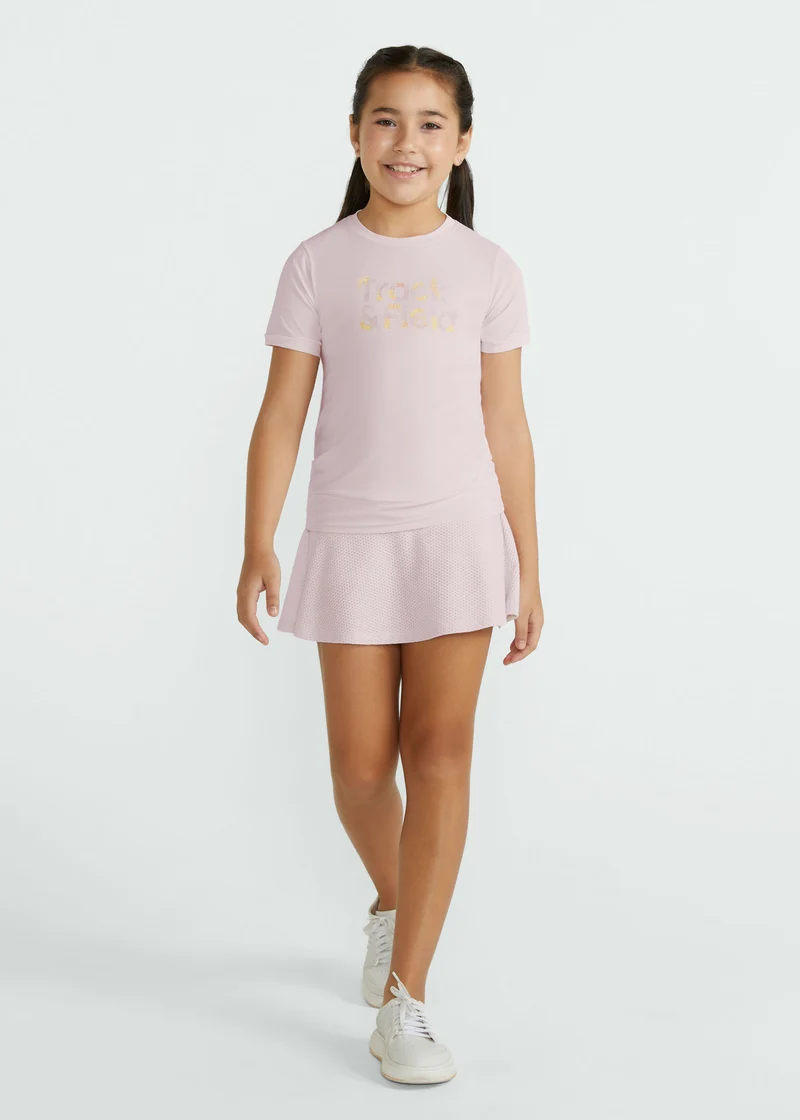 T-shirt Infantil Mulher Manga Curta Thermodry Komori