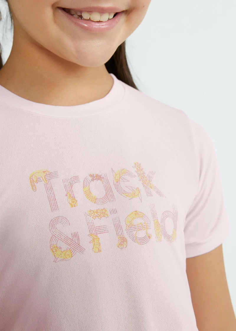 T-shirt Infantil Mulher Manga Curta Thermodry Komori