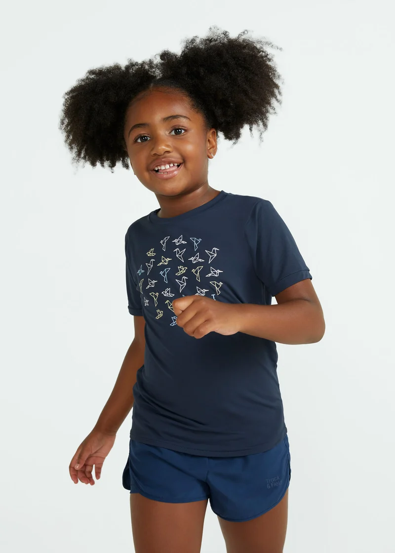 T-shirt Infantil Mulher Manga Curta Thermodry Tsuru Kids