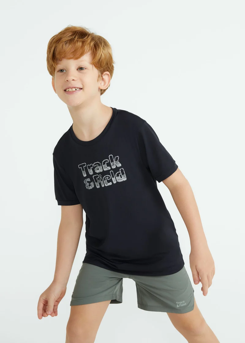 T-shirt Homem Manga Curta Thermodry Blocks Kids