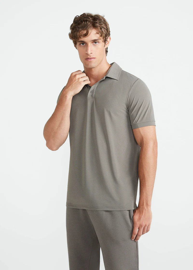 Polo Homem Manga Curta Slim