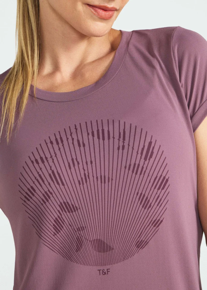 T-shirt Mulher Manga Curta Thermodry Clareira