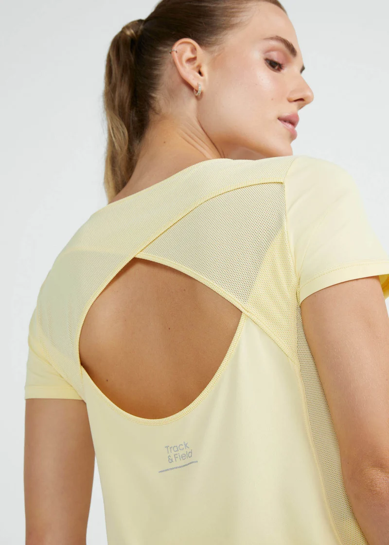 T-Shirt Mulher Manga Curta Transpasse