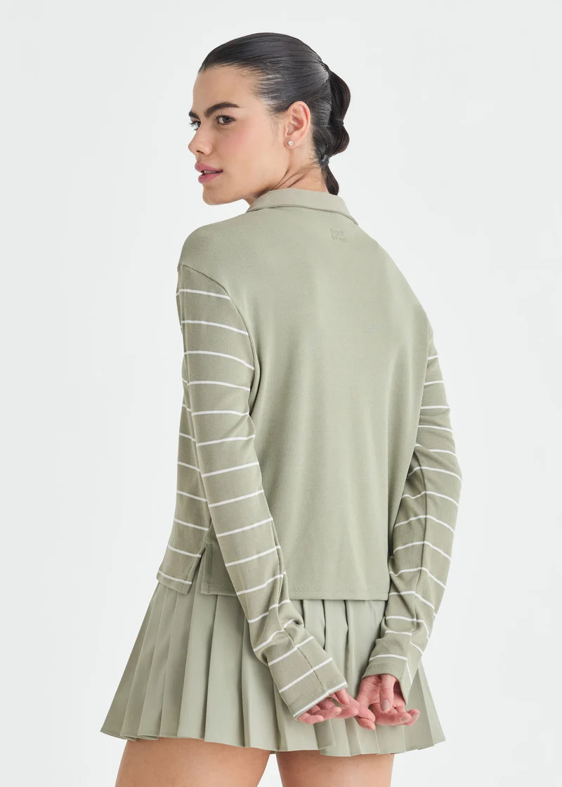Polo Mulher Manga Longa Set