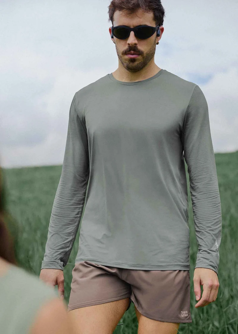T-Shirt Homem Manga Longa Uv Mesh