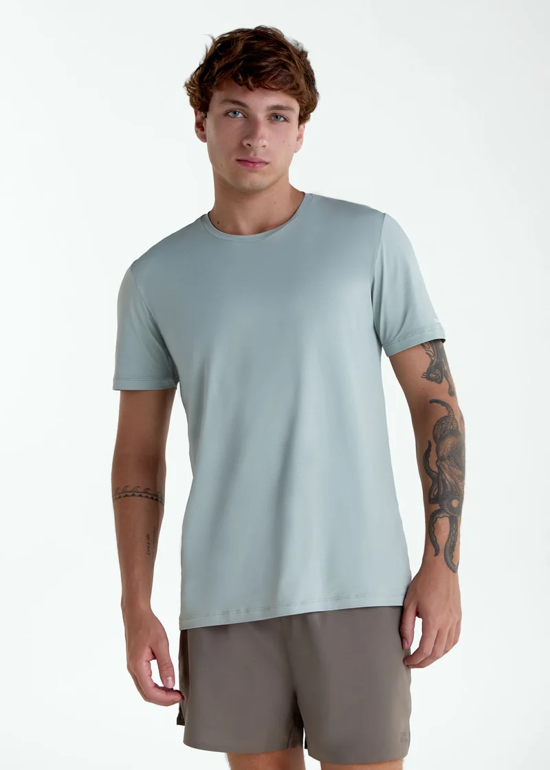 T-Shirt Homem Manga Curta Uv Mesh