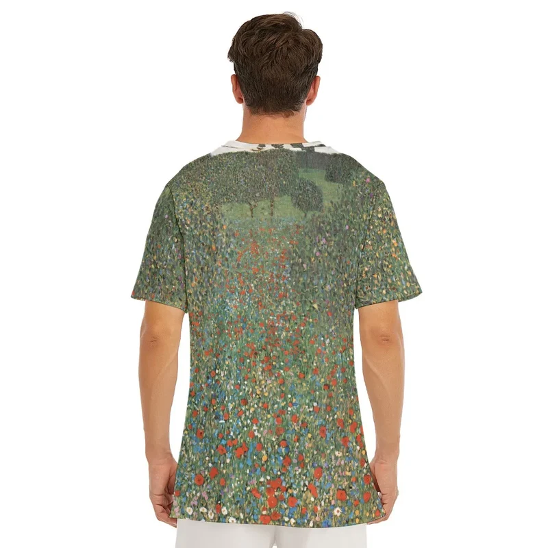 Mohnfeld Poppy Field by Gustav Klimt T-Shirt