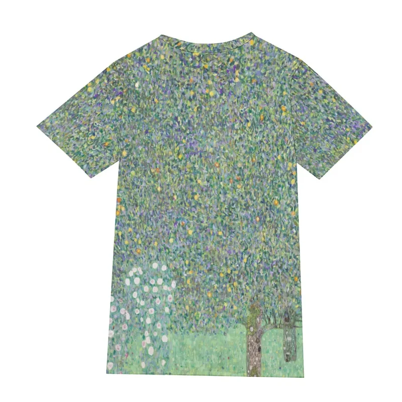 Gustav Klimt's Rosebushes Under the Trees T-Shirt