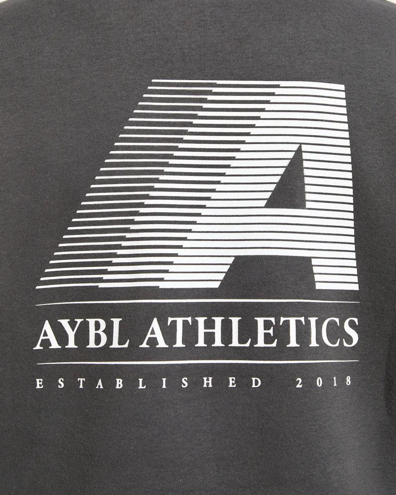 Retro Athletics Oversized 1/4 Zip Pullover - Charcoal