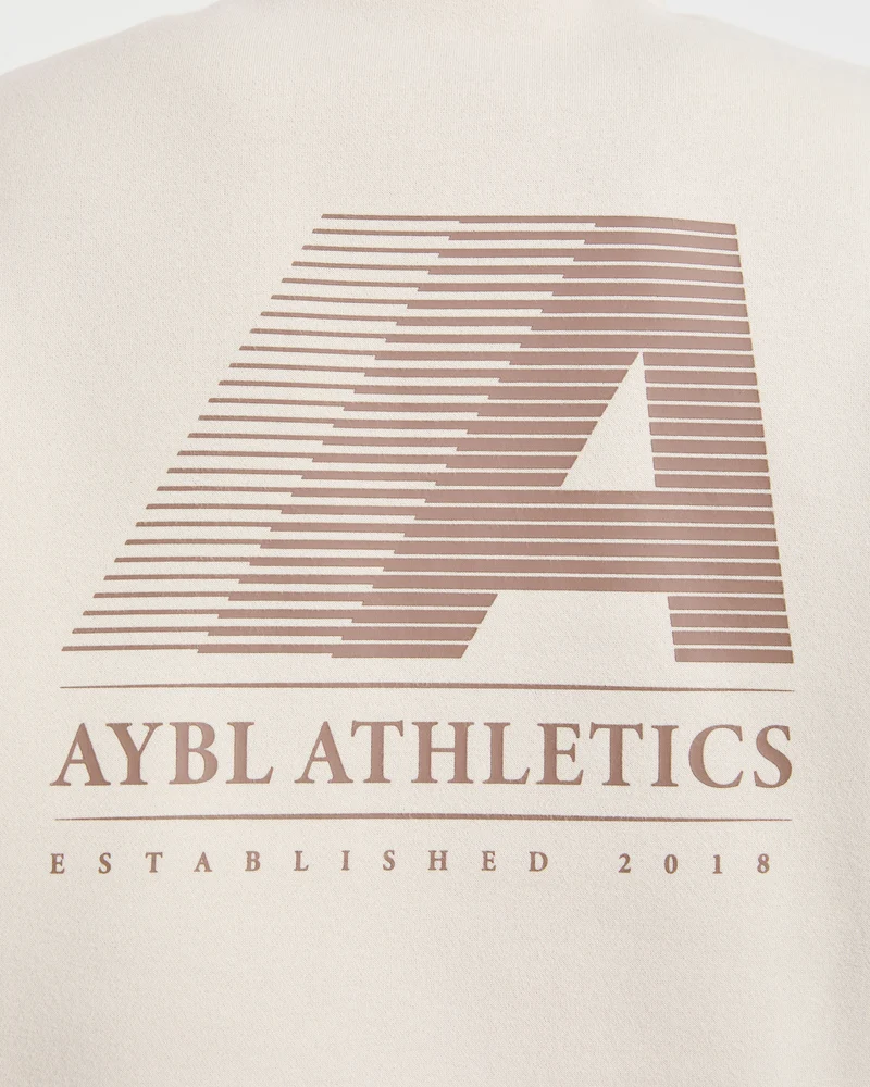 Retro Athletics Oversized 1/4 Zip Pullover - Sand