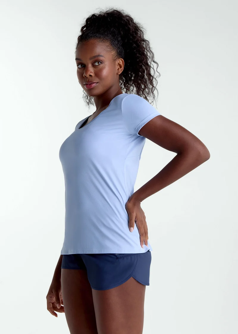 T-shirt Mulher Manga Curta Gota