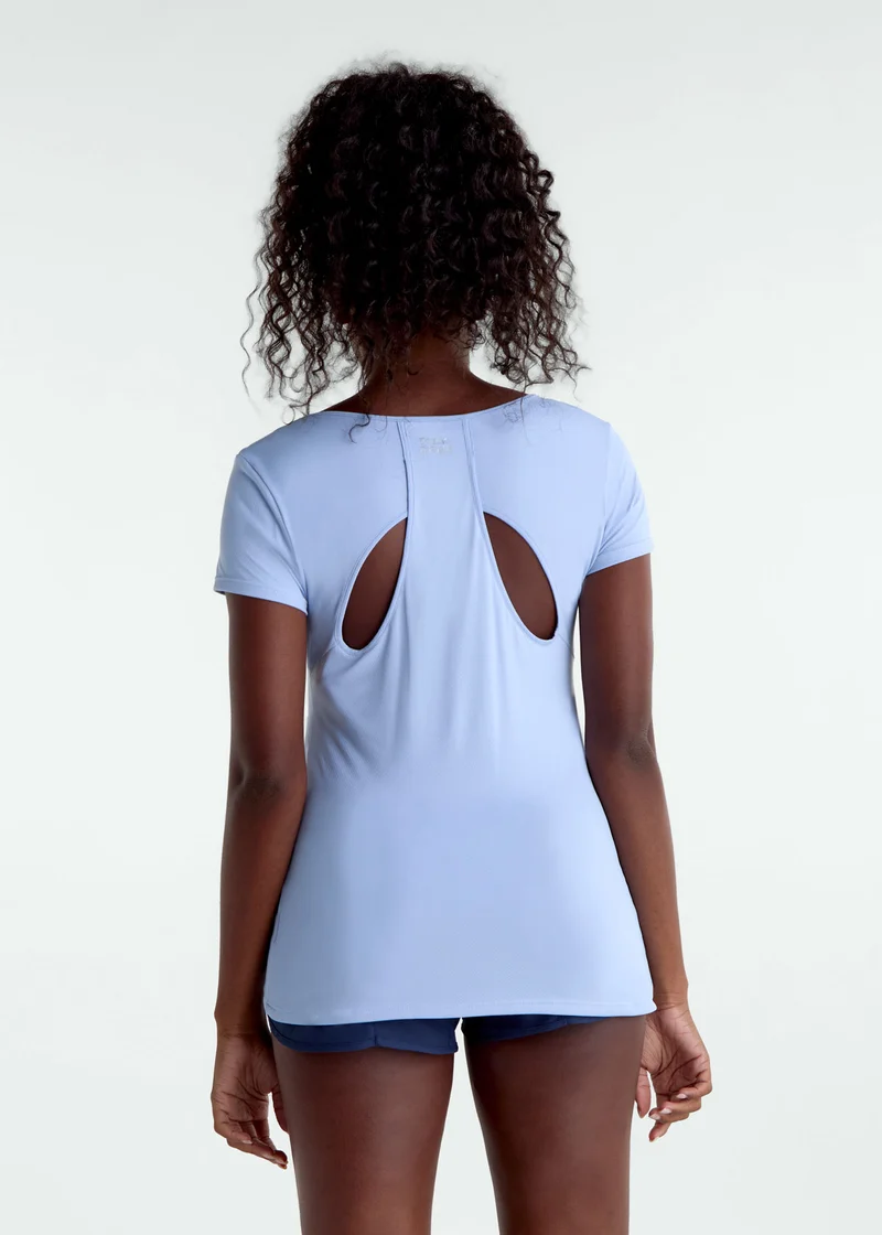 T-shirt Mulher Manga Curta Gota