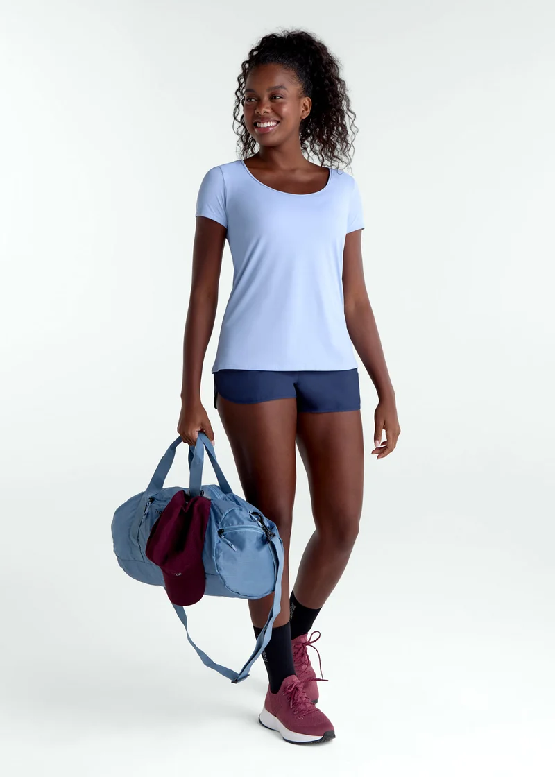 T-shirt Mulher Manga Curta Gota