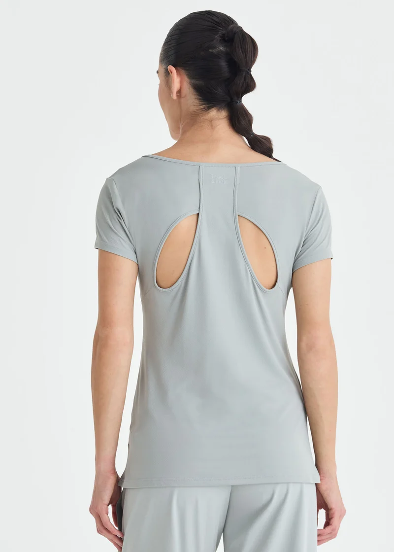 T-shirt Mulher Manga Curta Gota