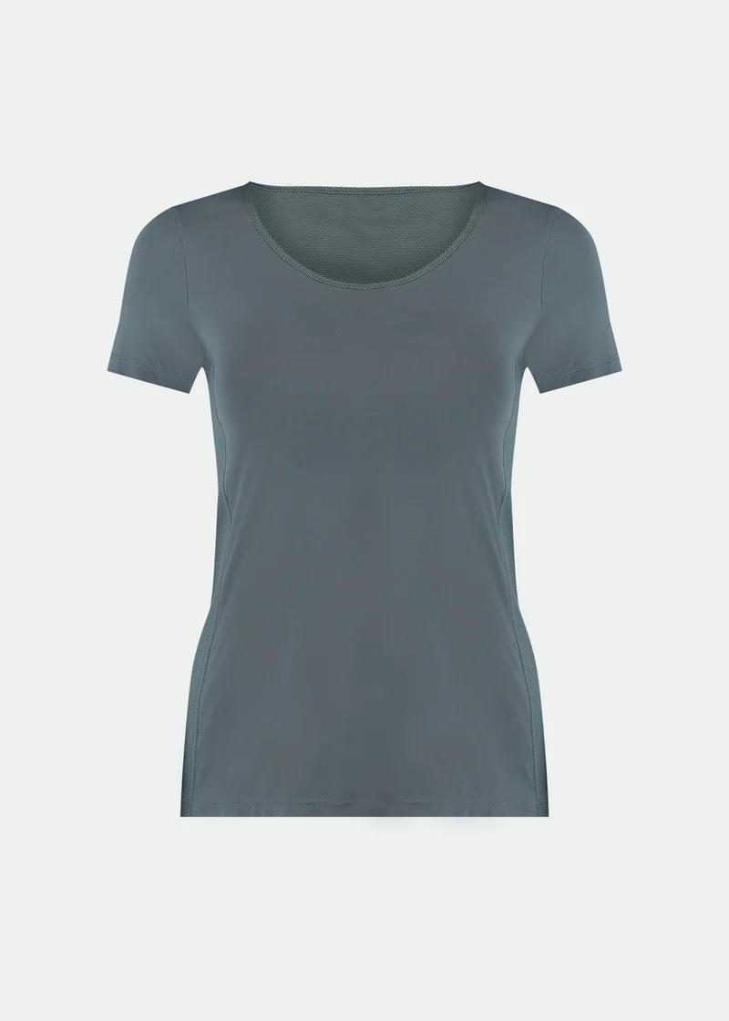 T-shirt Mulher Manga Curta Transpasse