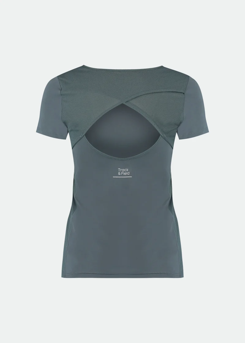 T-shirt Mulher Manga Curta Transpasse