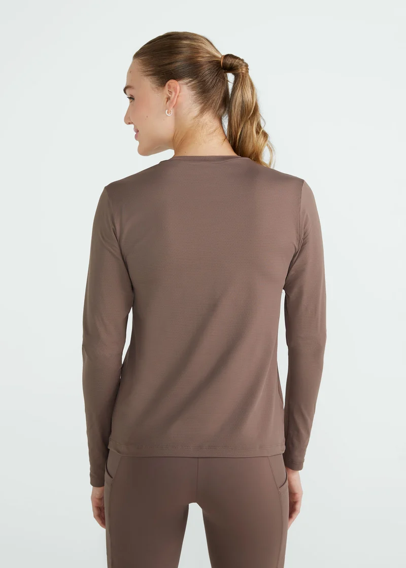 T-shirt Mulher Manga Longa Uv Mesh